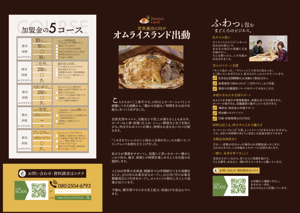 パンフレットの作品例