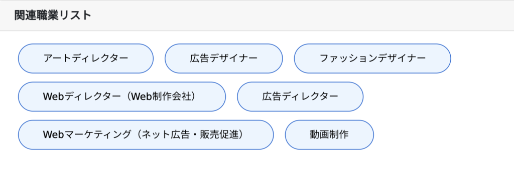 適職診断の活k連職業リスト